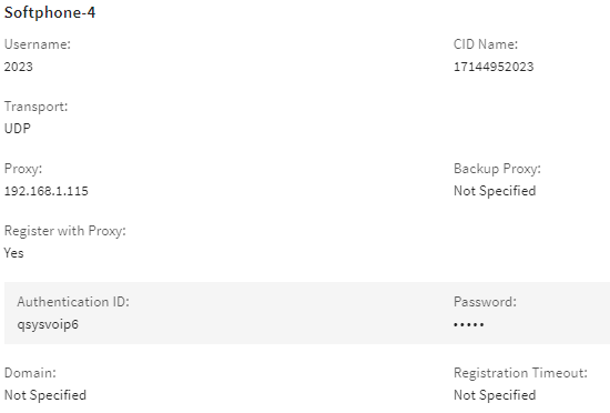 Softphone registration timed out